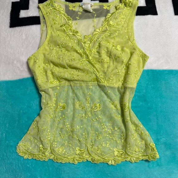 Y2K Vintage Rubber Ducky Productions Lace V Neck Cami - Picture 1 of 4